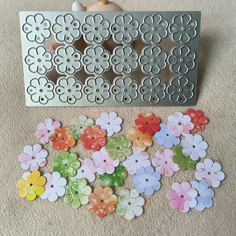 Lapoo 3D Backgrounds Frame Metal Cutting Die for Scrapbooking, New Cutting Dies DIY Album Card Making Decor Paper Craft Metal Die Cuts Party Wedding Decorations (Flower 4.5 x 2.4 in) - Image 3